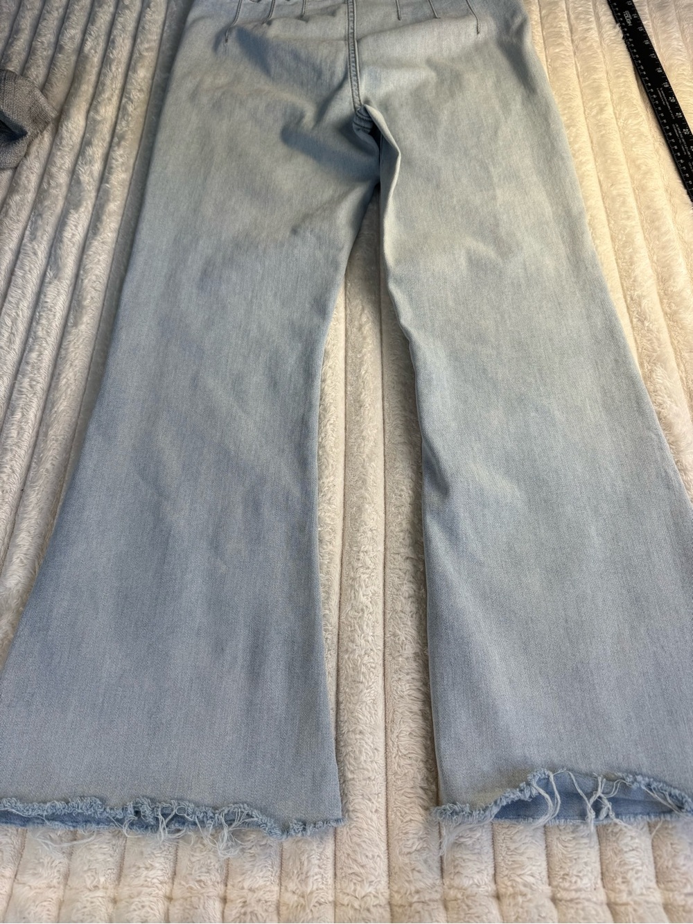 Altar'd State High Rise Flare Raw Hem Jeans Women Size 30 - Picture 8 of 9